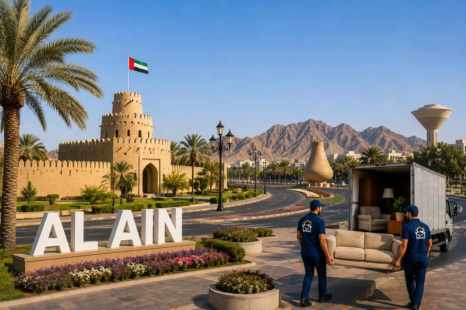 شراء الأثاث المستعمل في العين واستلامه من موقع العميل